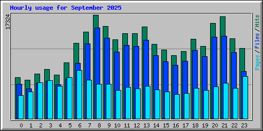Hourly usage for September 2025